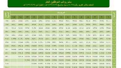 كم راتب المرتبة السابعة مع البدلات والعلاوة