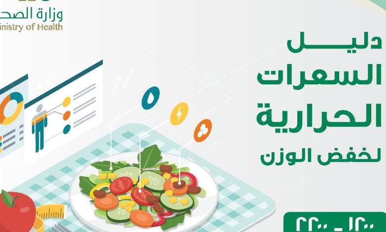 دليل السعرات الحرارية لخفض الوزن من وزارة الصحة