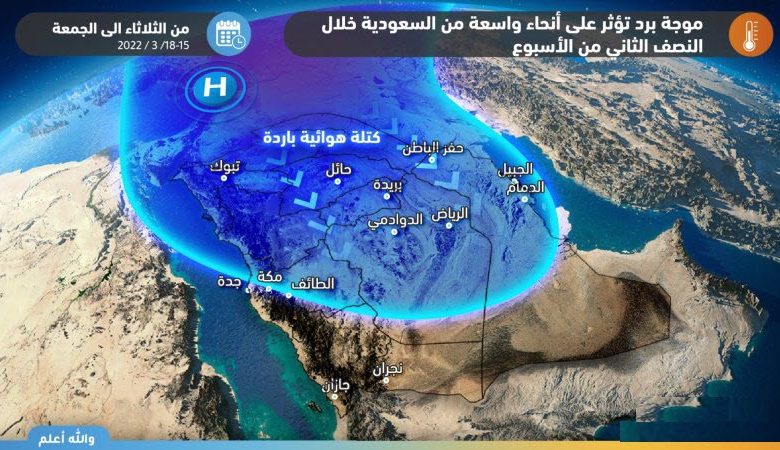 موجة برد وصقيع وسقوط حبات البرد .. خبير طقس يتوقع تقلبات جوية يوم الأربعاء